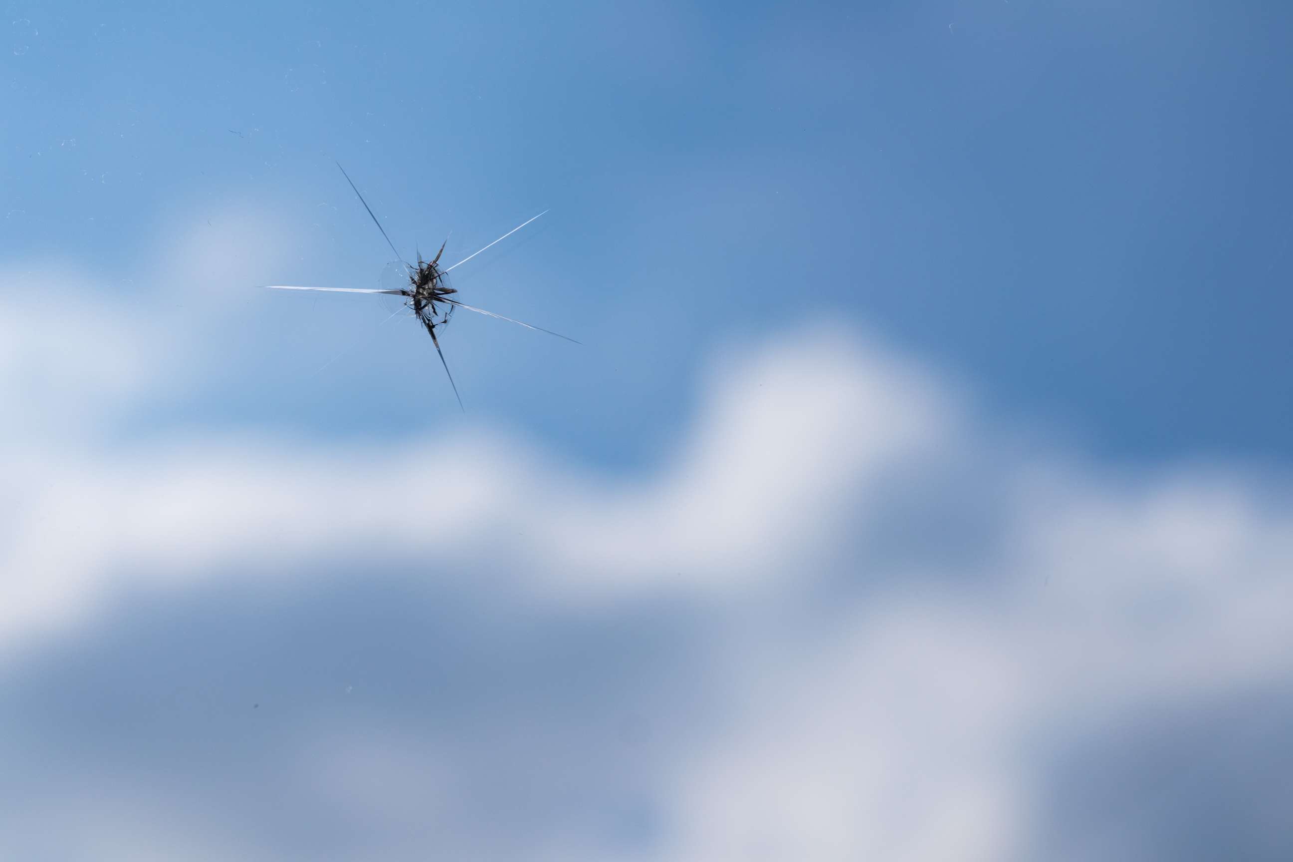 Chipped windscreen